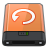 Orange Backup W Icon 48x48 png